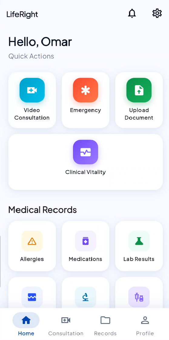 LifeRight app screenshot
